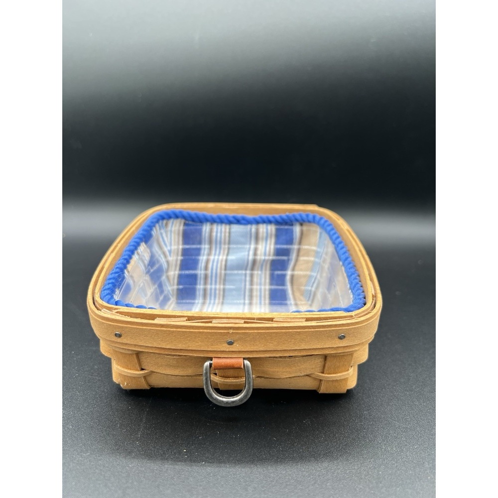 🧺Longaberger 2009 Sort & Store Double Business Card Basket w/ Liner & Protector